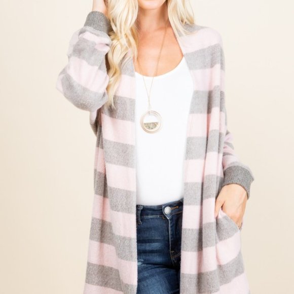 Ultra Soft Striped Cardigan - Picture 8 of 9